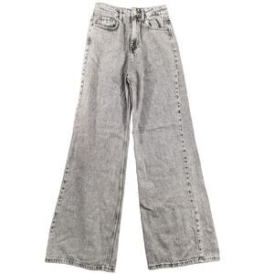 Super Wide Leg Grunge Skater Hippie Stradivarius‎ Jeans Women's 4 Gray Slouchy